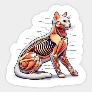 cat anatomy Sticker